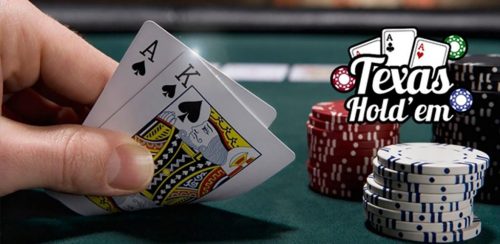 Two pairs on the flop with three linked or one-straight cards in Texas Hold'em poker