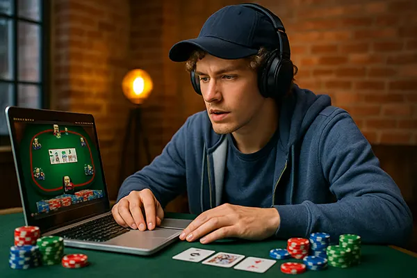 Streaming poker session